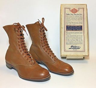 Antique Early Century Peter’s International Shoe Co Boots Never Worn