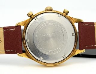 Vintage GUB Glashutte Cal.  64 Chronograph,  35,  5mm case,  50 ' s men ' s watch 3
