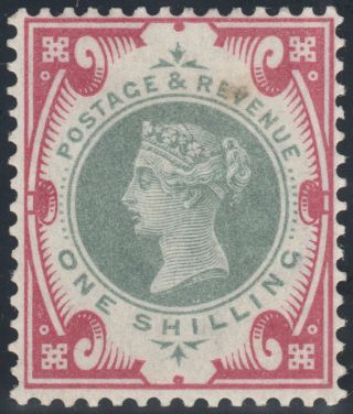 1900 Jubilee Sg214wi 1s Green & Carmine Watermark Inverted Hinged Rare