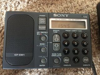 Vintage Sony ICF - SW1S Shortwave Radio Travel Portable World Band 5