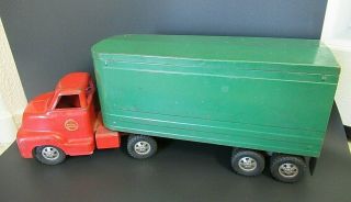 Vintage Dunwell Toys Pressed Steel Truck & Semi Trailer