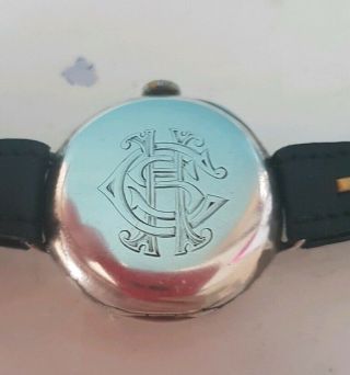 Vintage Art Deco Longines Silver Wristwatch London 1932 Trench Watch 5