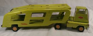 Vintage Tonka Lime Green 18” Long Metal Car Carrier