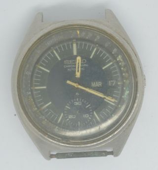 Vintage Seiko Steel Chronograph.  Ref: 6139 - 7070,  Cal: 6139b.  For Repairs