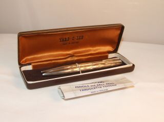 Vintage Yard - O - Led Sterling Silver Mechanical Pencil & Ballpoint Pen Set