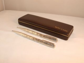 VINTAGE YARD - O - LED STERLING SILVER MECHANICAL PENCIL & BALLPOINT PEN SET 2