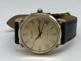 Vintage Gold Bulova Automatic Mens Watch