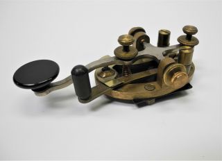 Vintage Western Electric Brass Morse Code Telegraph Key