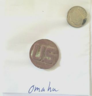 Ww2 Us Enlisted Collar Disk From Fox Green Sector Omaha Beach D - Day