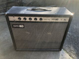 Sunn Vtg Amplifier Guitar Large Amp Studio Music Transducer Foot - Switch