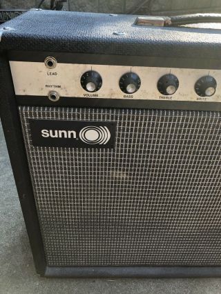 sunn vtg amplifier Guitar Large Amp Studio Music Transducer Foot - switch 2