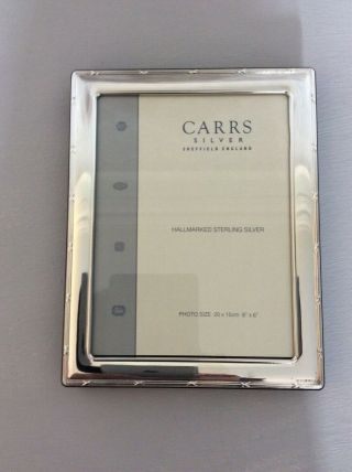 Carr’s Sterling Silver Picture Frame.  8 Inch By 6 Inch.
