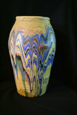 Large Vintage Roadside Ozark Tourist Pottery Planter Vase 14 