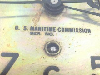 WWII Era Chelsea Clock Co.  Boston Ship Clock U.  S.  Maritime Commission 2