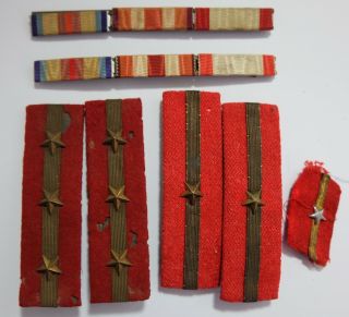 Ww2? Japanese Rank Insignia Collar Tabs Japan Sergeant Major & Corporal? Medal