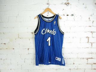 Rare Vintage Champion Gold Logo Nba Orlando Magic Penny Hardiest Jersey 48”