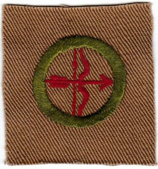 Boy Scout Vintage Square Type A Merit Badge Archery