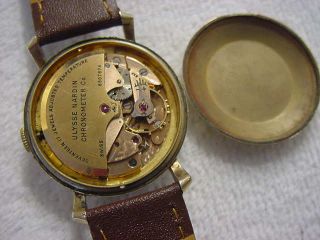 Vintage GOLD FD large antique Art Deco ULYSSE NARDIN CHRONOMETER AUTOMATIC watch 4