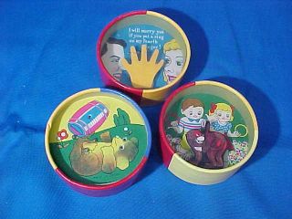 6 - 1930s Hand Held Toy Dexterity Puzzles Made In Japan