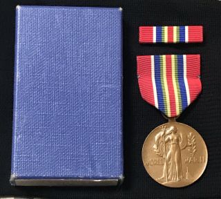 Us Merchant Marine Ww2 Victory Medal Made By The Us