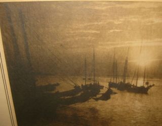 Antique FREDERIC AMBRISTER ' The Sponge Fleet ' NASSAU BAHAMAS Sailboat Photograph 9