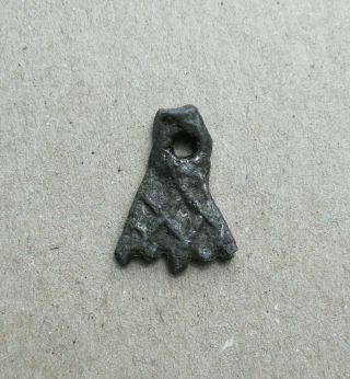 Ancient Viking Tin Noisy Ducks Foot Pendant 9th - 10th Cent.  A.  D