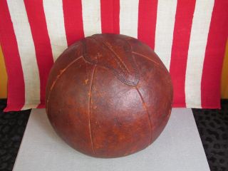 Vintage Antique Leather Medicine Ball Training Boxing Memorabilia Victorian Era
