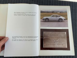 Porsche 911 25 Years Anniversary Model Press Kit Ultra Rare 1975 Collectors Item
