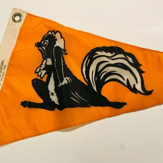 VINTAGE NOS SKUNK 1950s - 1960s MADE IN ITALY PENNANT BOAT FLAG 2