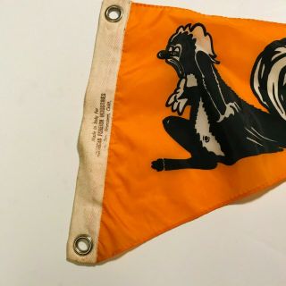 VINTAGE NOS SKUNK 1950s - 1960s MADE IN ITALY PENNANT BOAT FLAG 4