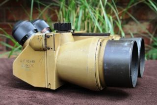 Ww2 German Flak Binoculars D.  F.  10x80 Maker Code - Dkl -.  Rare Stamps Paint