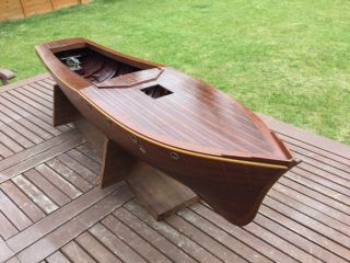 Model Boat Hull.  Vintage Plank On Frame Build
