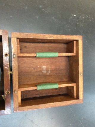 Vintage Marine Pelorus Compass Wood Case Dual Sighting Vanes, 2