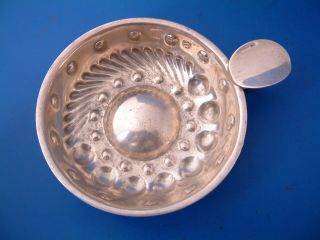 French Silver Burgundy Wine Taster / Tastevin By Christofle Of Paris Early C20th