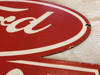 VINTAGE FORD TRACTOR PORCELAIN SIGN,  SERVICE,  GAS,  OIL,  DEALERSHIP,  FARM,  PARTS 6