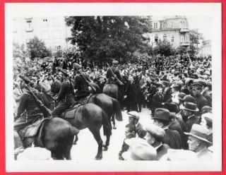 1941 Bulgaria Mounted Police Called Out In Macedonia 7x9 News Photo