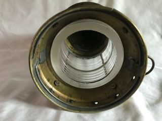 Vintage Perko Ship Oil Lantern Maritime Brass Stern Anchor Lamp w/Clear Glass 4