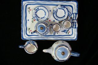 Vintage Child’s Toy Porcelain China 10 Pc Tea Pot Set