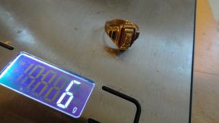 3 rings 10 14k gold class school owl 1948 white chris diamonds n/scrap 9 grams 7