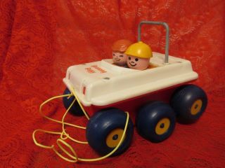 Vintage Fisher Price Bouncing Buggy Dune Convertible Car 1973 Pull Toy