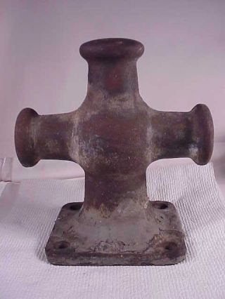 Vintage Cast Iron Boat Bollard / Cleat / Mooring For Your Dock