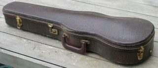 Vintage Czech Slovakia Strad Violin Case Tiger Maple Full Size Reddish Varnish 9