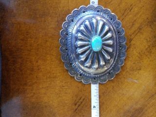 LARGE MUSEUM QUALITY VINTAGE NAVAJO TURQUOISE STERLING SILVER CONCHO BELT OLD 8