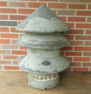 Antique Federal Electric Fan Vent Porcelain Sign Farm Barn Neat Piece Cool Decor