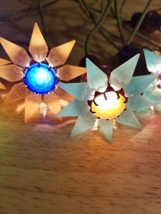 Vintage 1930s MATCHLESS FROSTED WONDER STAR Series 200 Christmas Lights RARE 3