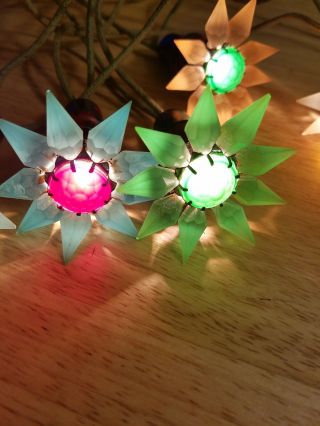 Vintage 1930s MATCHLESS FROSTED WONDER STAR Series 200 Christmas Lights RARE 4