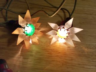 Vintage 1930s MATCHLESS FROSTED WONDER STAR Series 200 Christmas Lights RARE 5