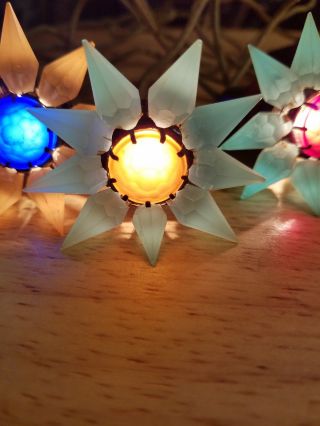 Vintage 1930s MATCHLESS FROSTED WONDER STAR Series 200 Christmas Lights RARE 6