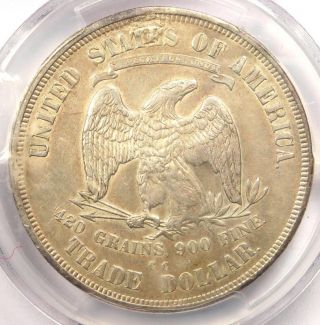 1875 - CC Trade Silver Dollar T$1 - PCGS AU Details - Rare Carson City Coin 4