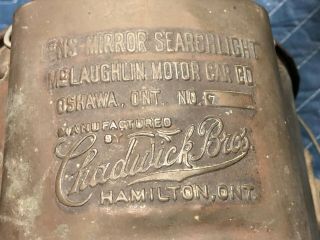 Rare Antique Early Brass Era Mclaughlin Motor Car Carbide Searchlight Headlight